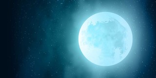伤感背景蓝色月球日月球月亮星空星星展板背景